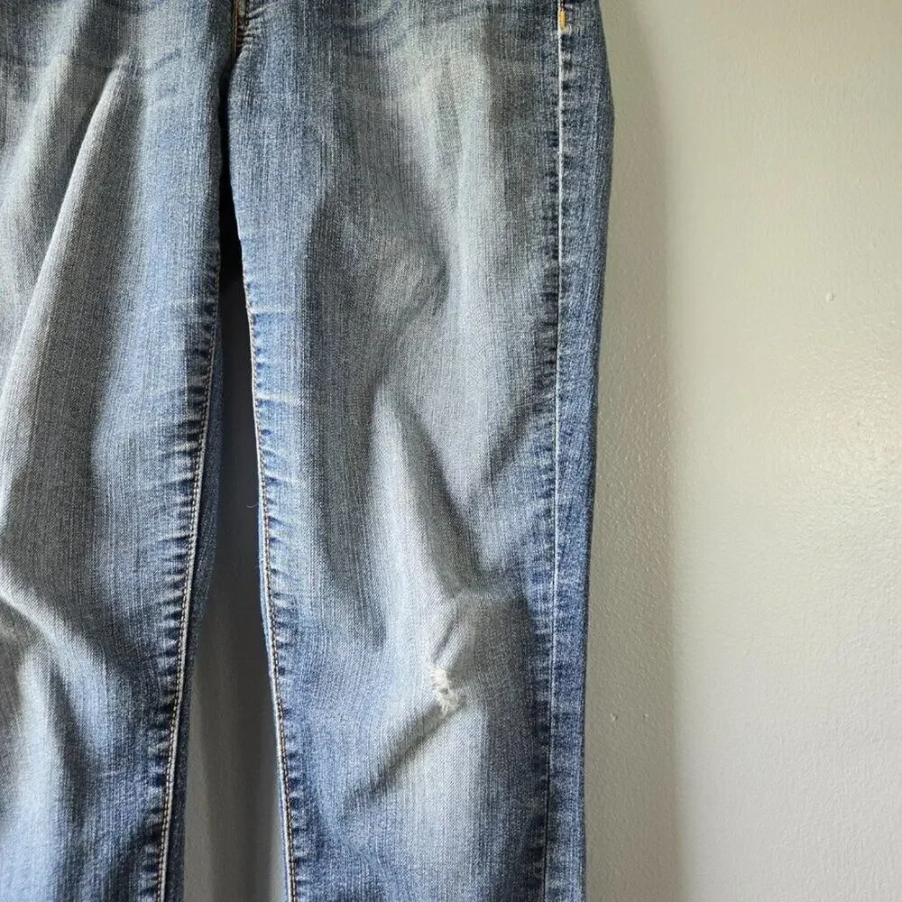 Levis Denizen Modern Skinny Distressed Faded Denim 5 Pocket Jeans Women's Size 2